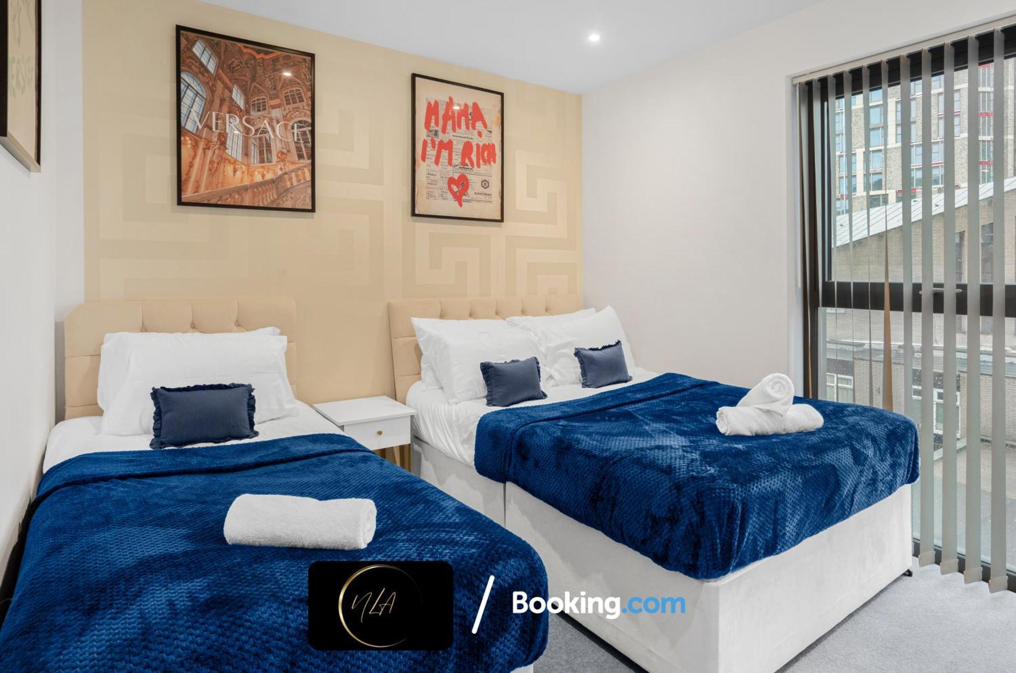 City Centre Apartment With Free Parking, 2 Bathrooms, Netflix And Wifi - Suitable For Contractors And Families - By Noor Luxury Accommodations ברמינגהאם מראה חיצוני תמונה